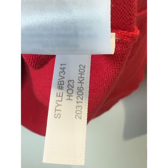 J. Crew Women's BV341 Size S Red Cotton Ruffleneck Sweater Pullover NWT - Picture 4 of 8